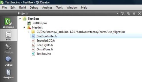 Snapshot of my project folder in Qt Creator